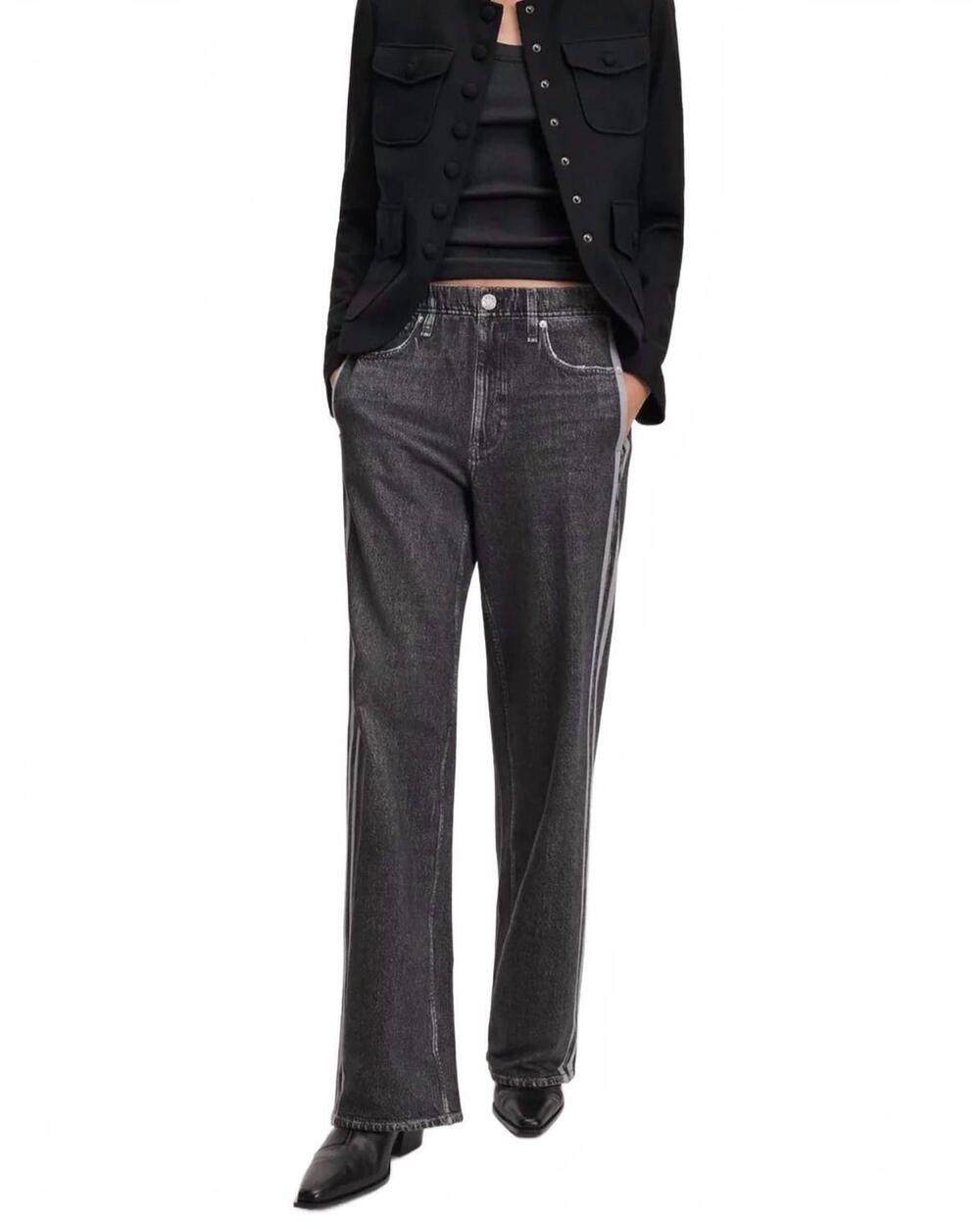 NEW RAG & BONE miramar sport stripe track pant in barren